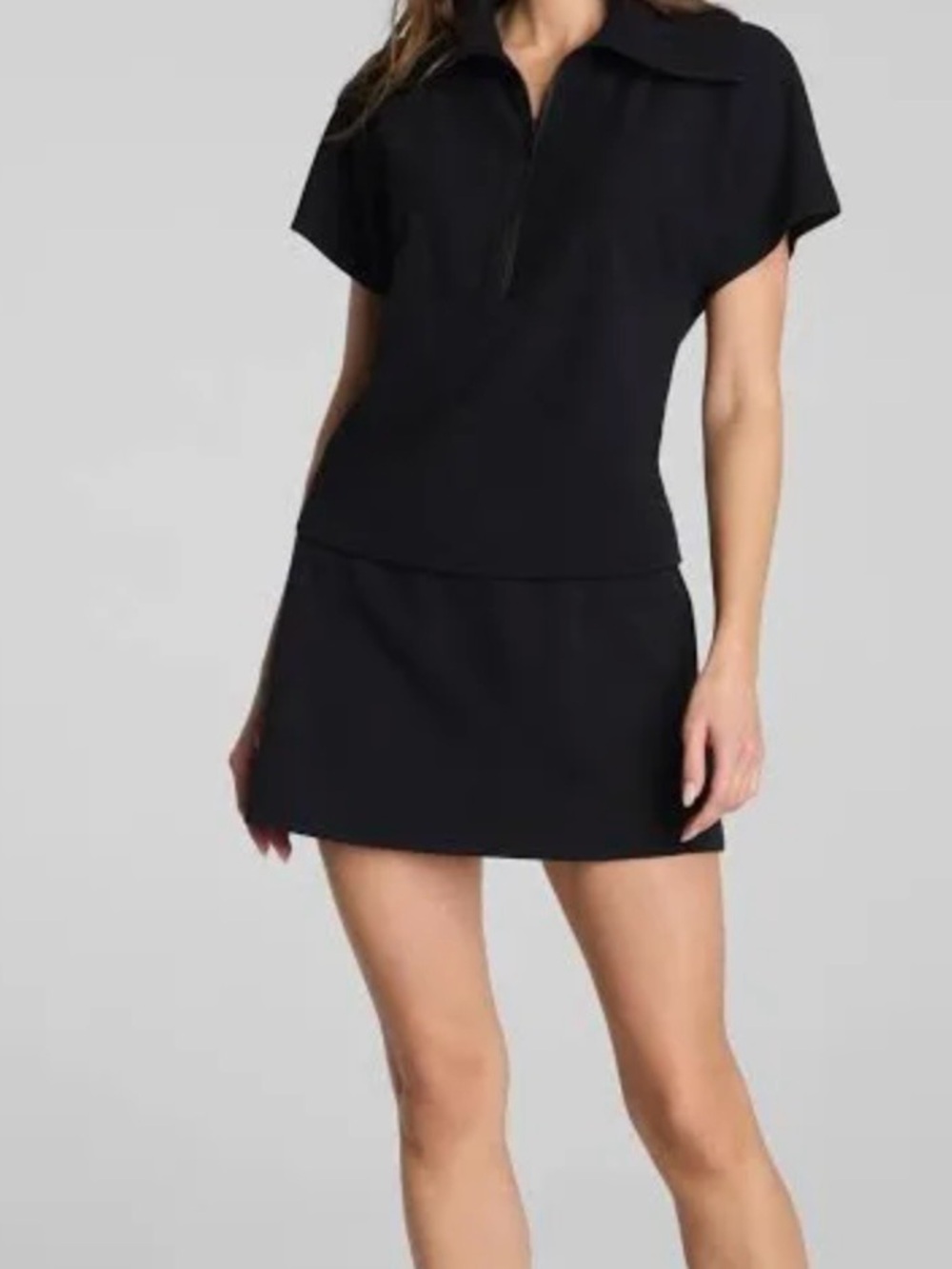 SPANX AirEssentials® French Rib Skort 15 Inch Black